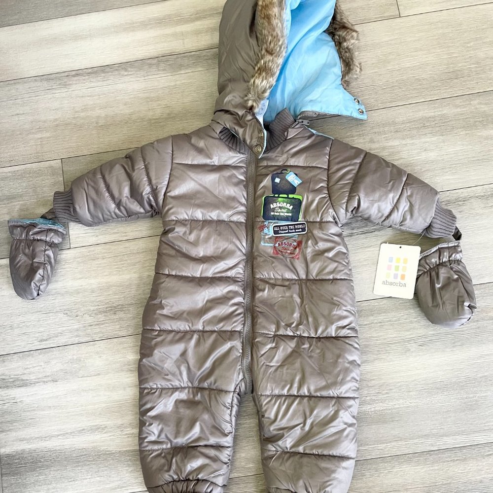 NWT Absorba Puffer Baby Bunting 6-9M